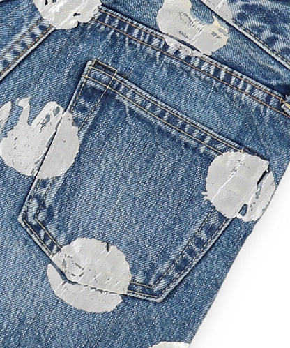 Denim Sparkle Dot Shorts