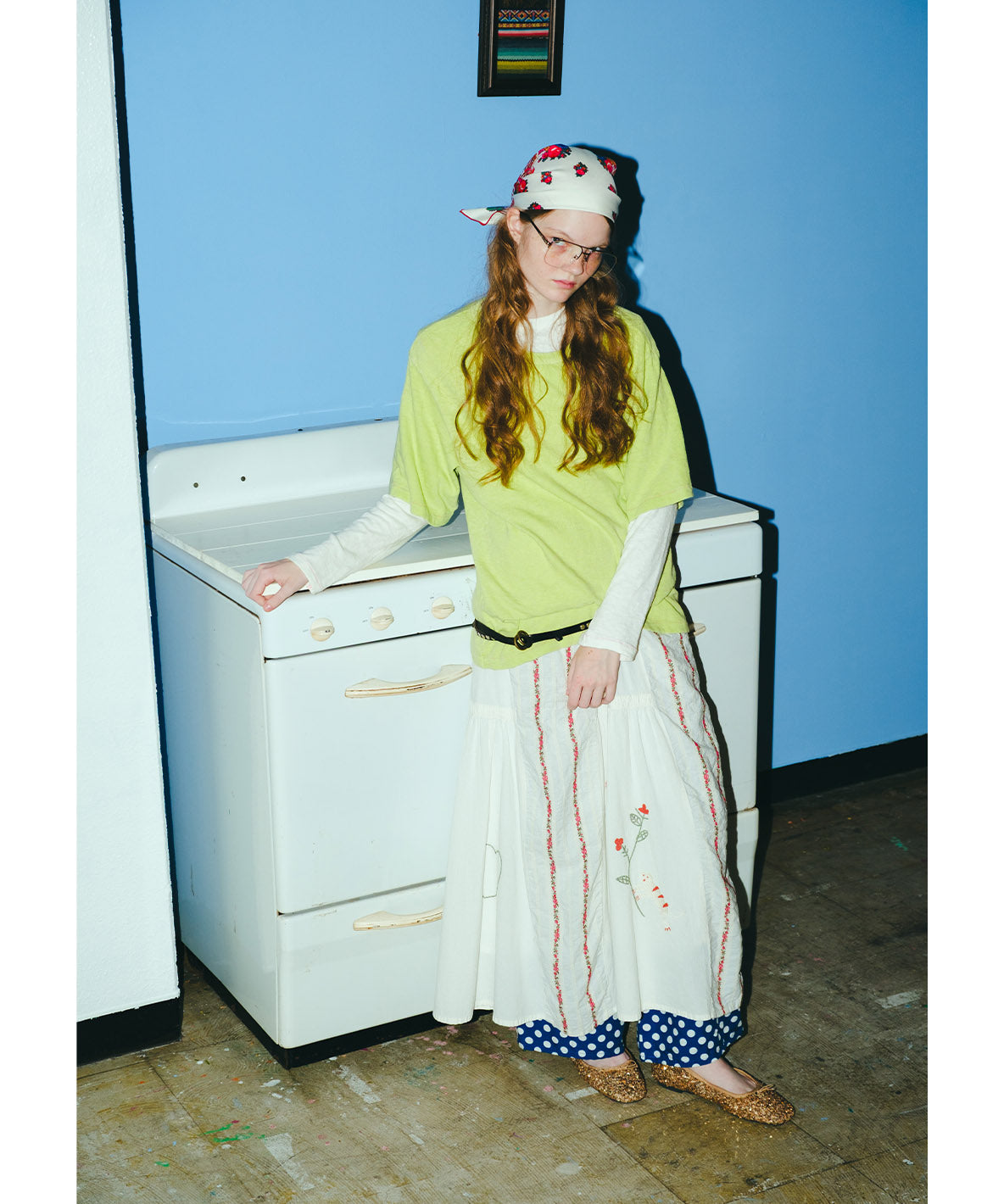 Sheeting Switched Design Skirt