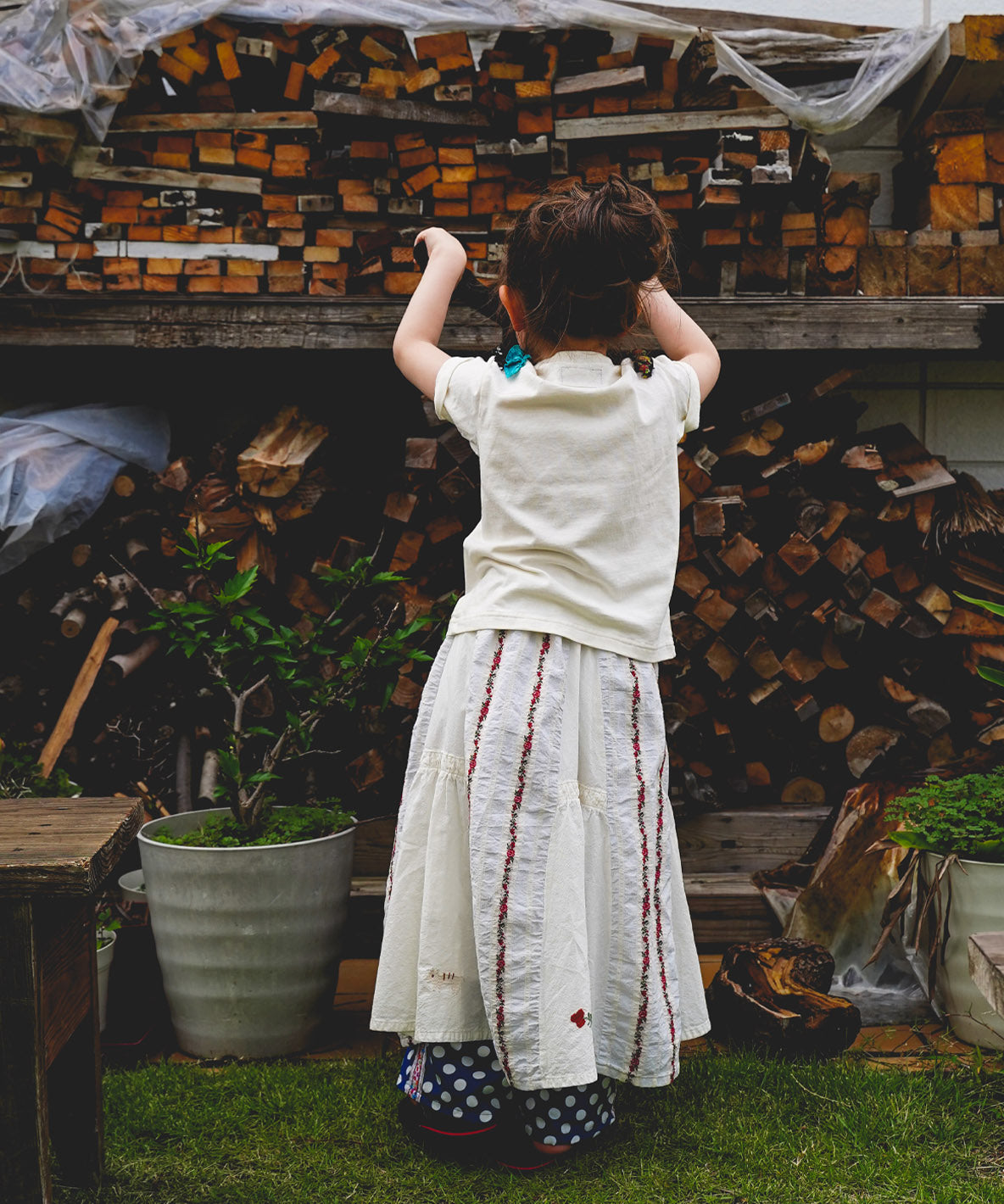 Sheeting Switched Design Skirt