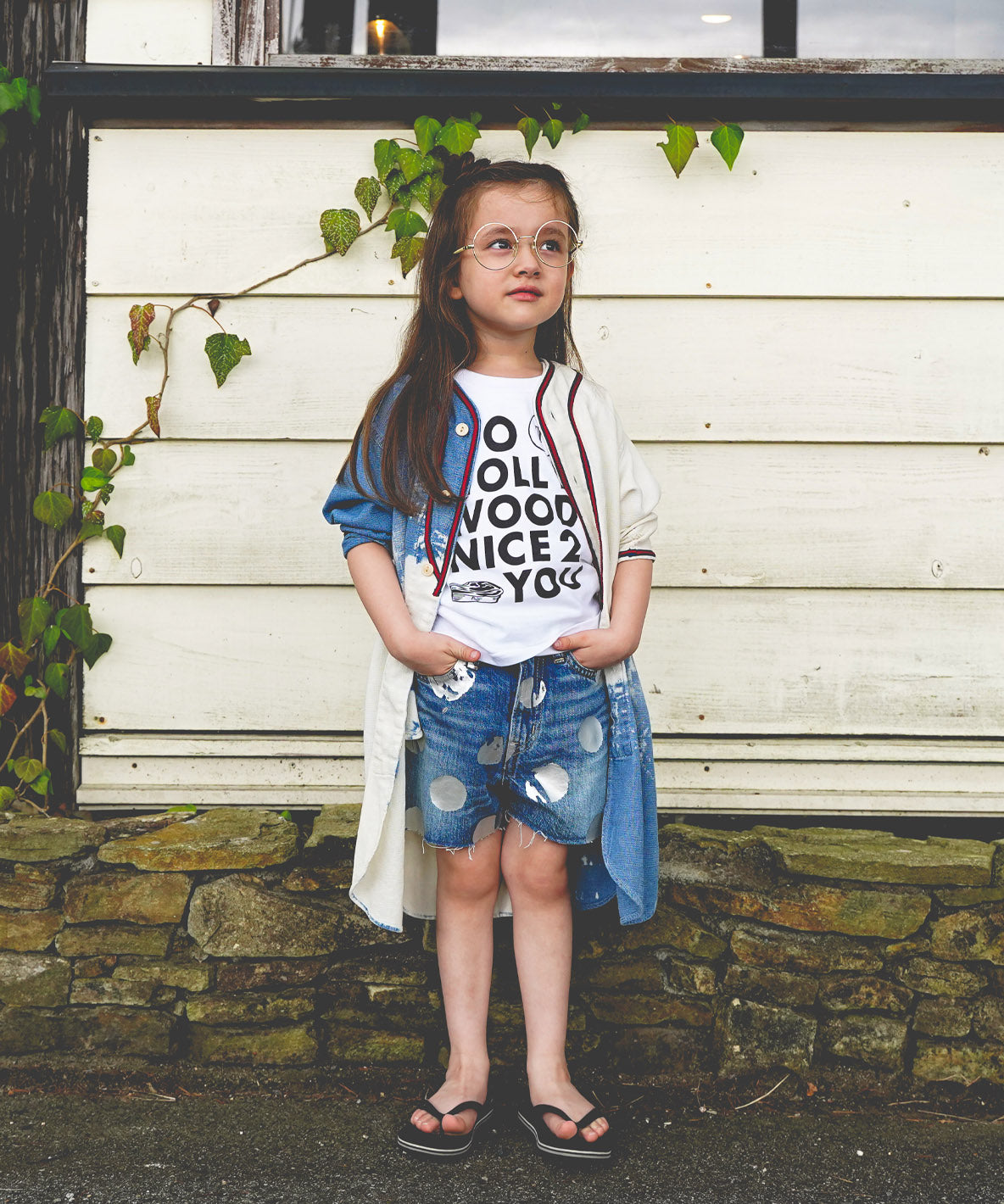 Sheer Chambray Baseball Dress