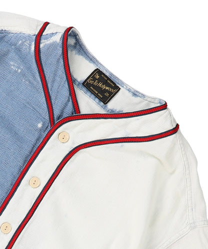 Sheer Chambray Baseball Dress