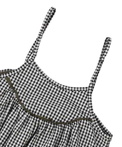 Compact Plaid Popelin Dress