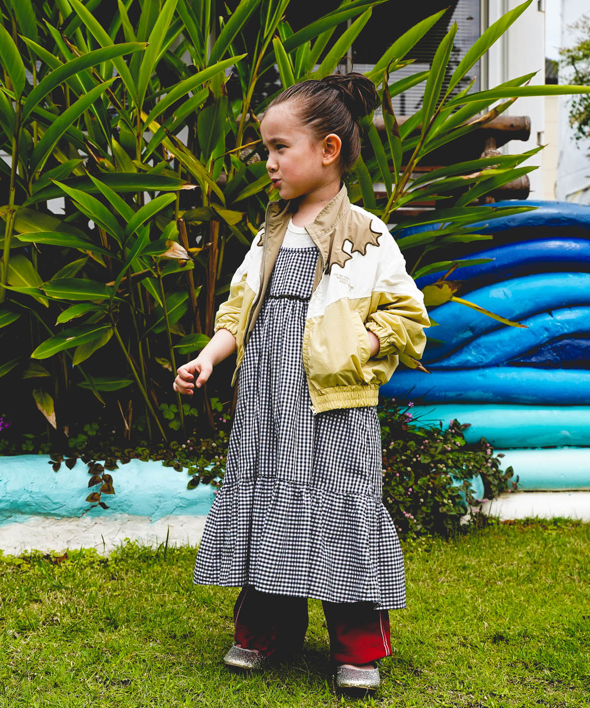 Compact Plaid Popelin Dress