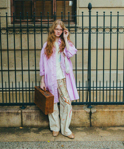 Typewriter Cloth Shirt Dress