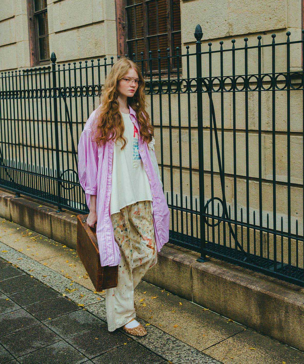 Typewriter Cloth Shirt Dress