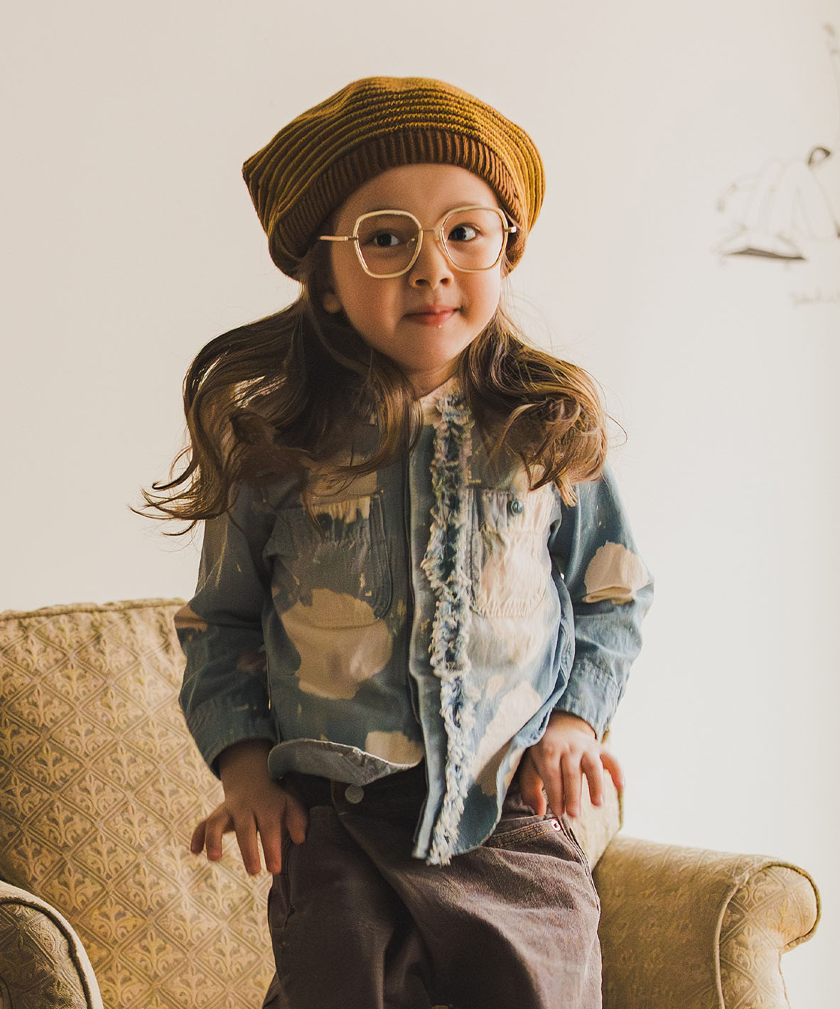 Striped Beret Cap