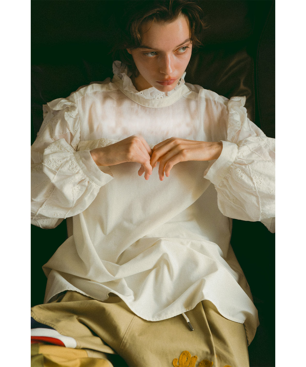 Cutwork Cloth Blouse