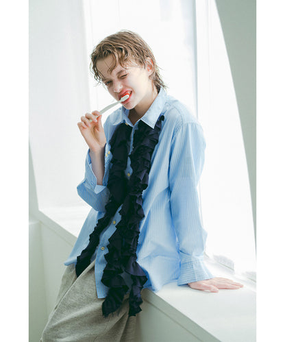 Striped Ruffle Shirt