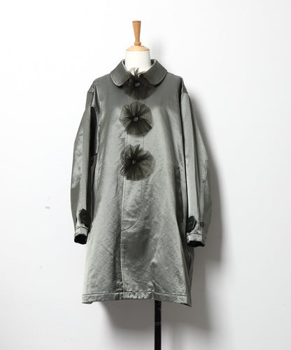 Flower Balmacaan Coat