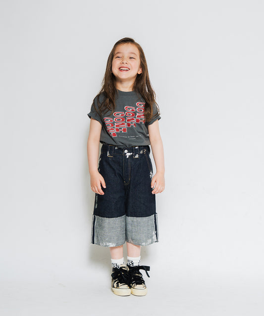 Denim Roll Up Sparkle Jorts