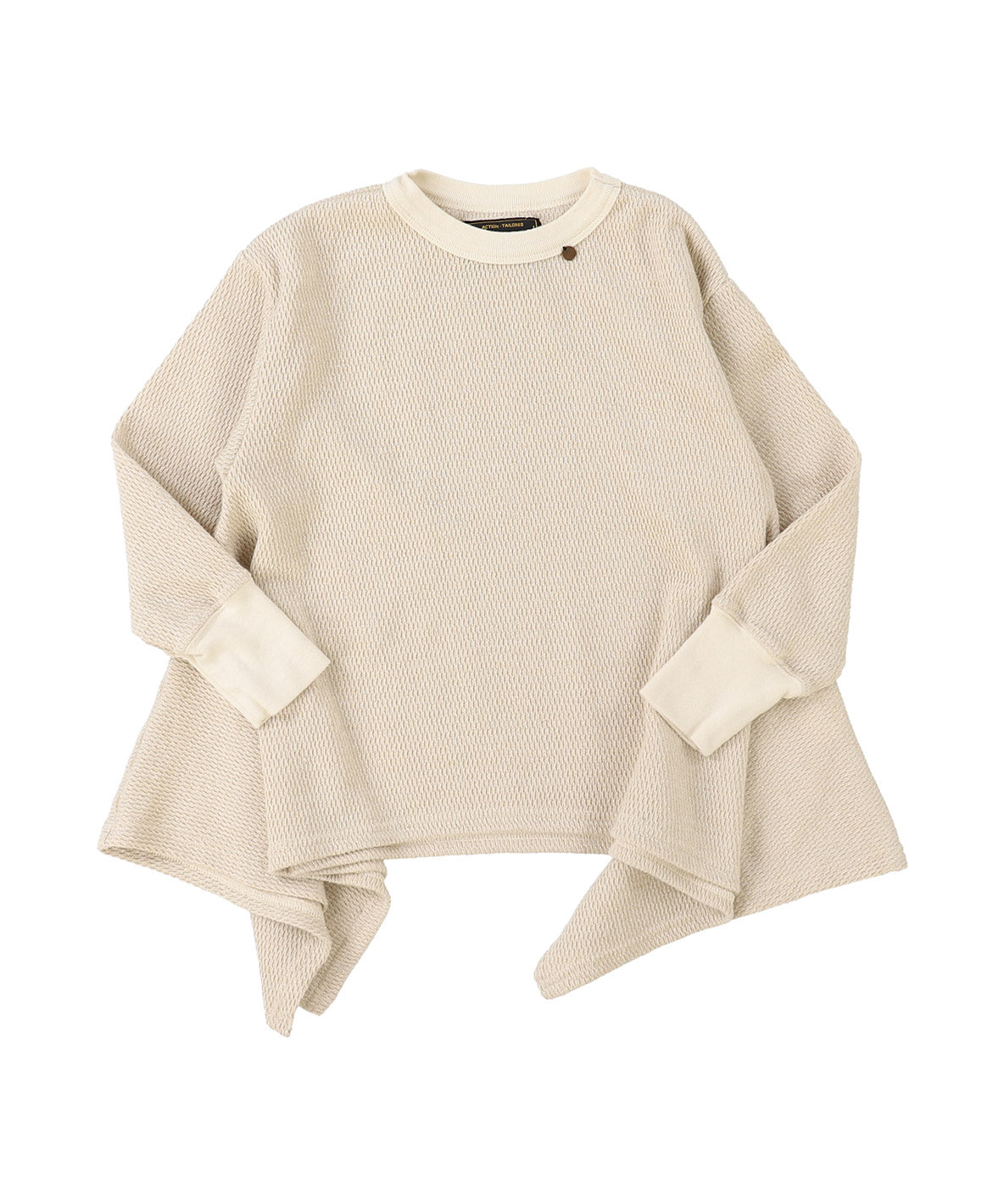 Glitter Waffle Unique Hem Tee