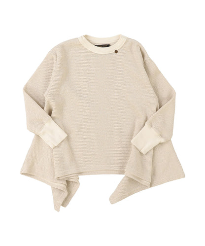 Glitter Waffle Unique Hem Tee
