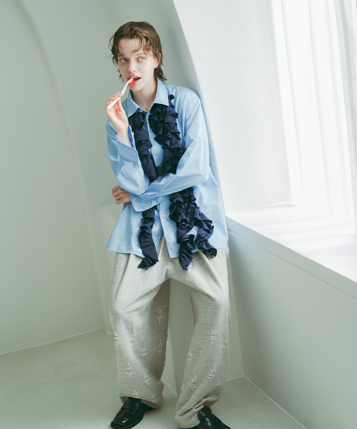 Floral Damaged Sweatpants