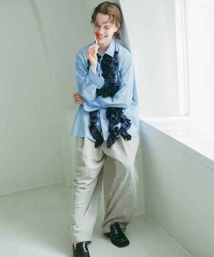 Floral Damaged Sweatpants