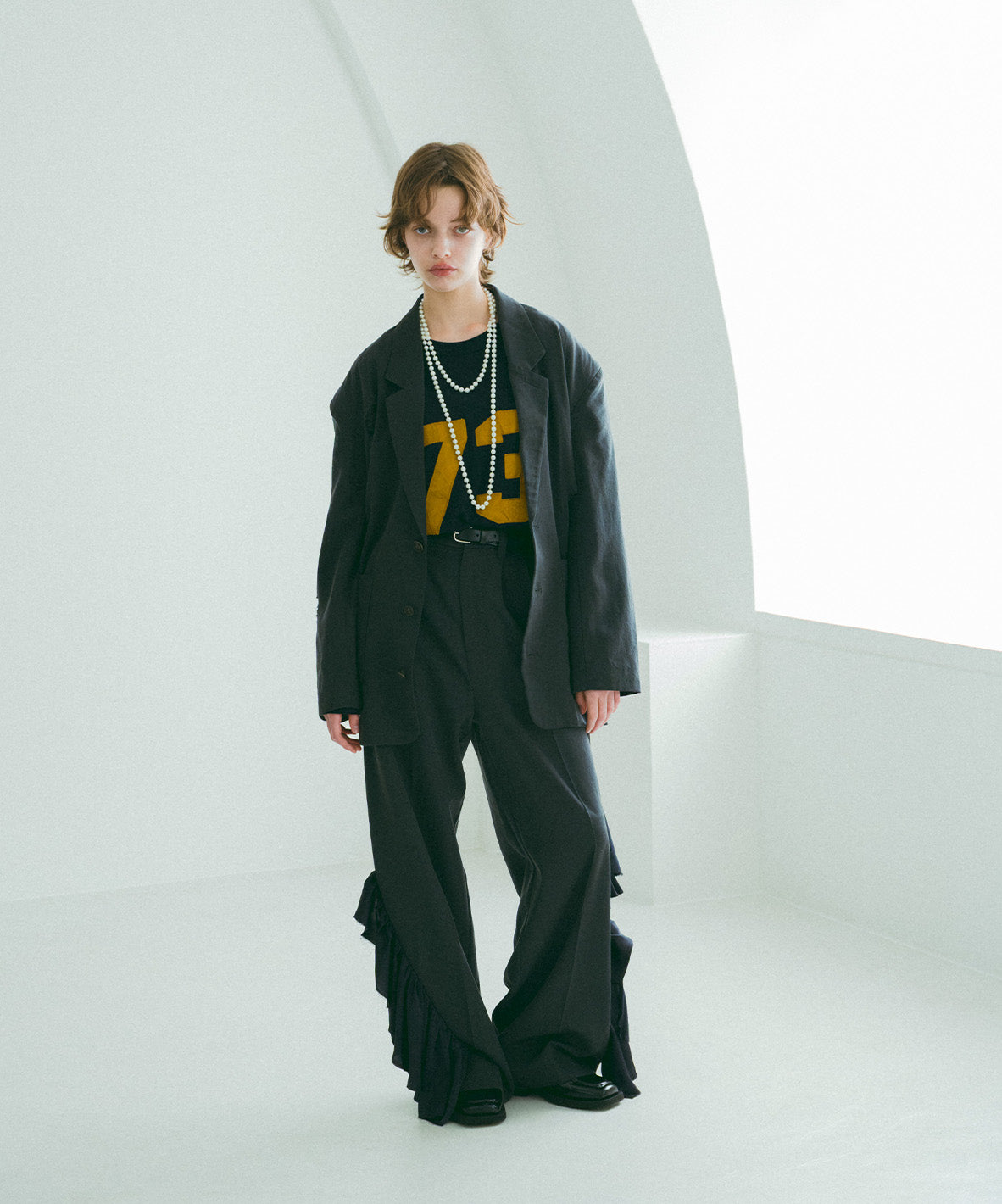 Ruffle Slacks