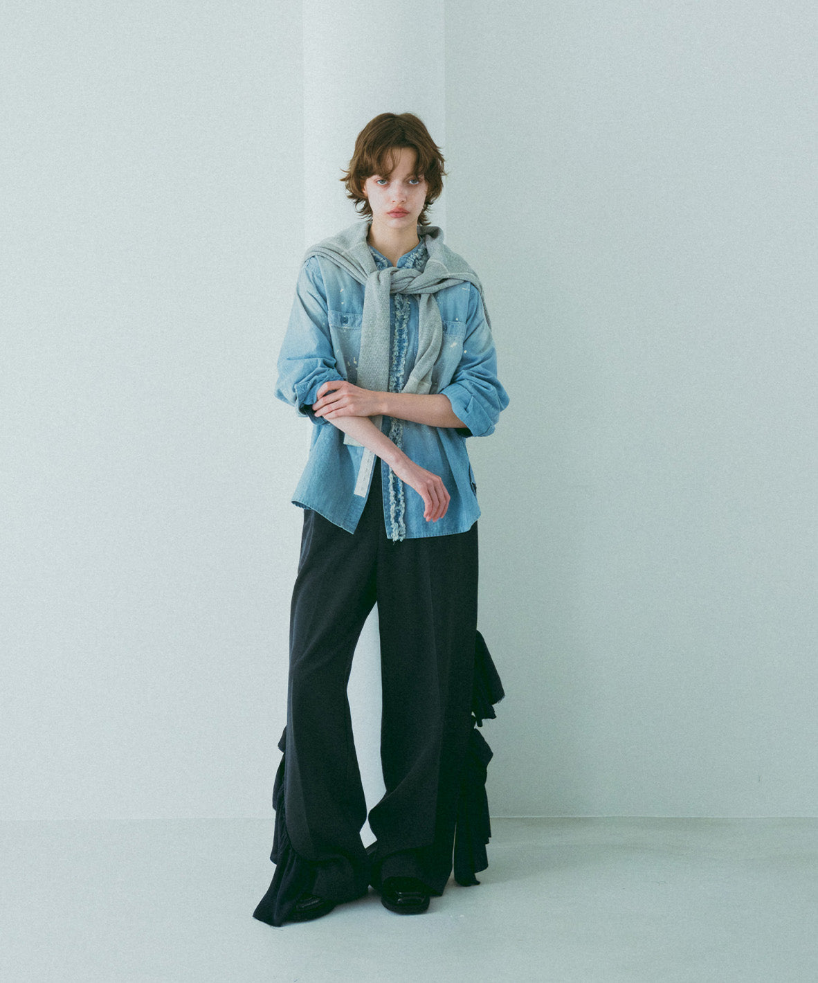 Ruffle Slacks