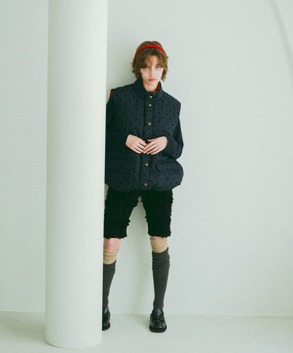 Chenille Corduroy Knit Biker Shorts