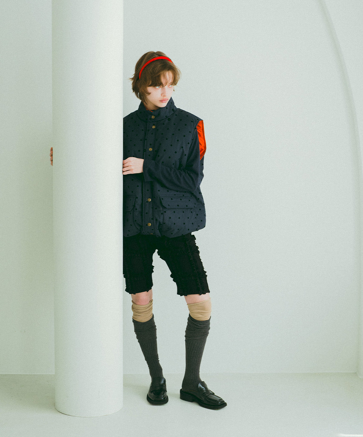 Chenille Corduroy Knit Biker Shorts