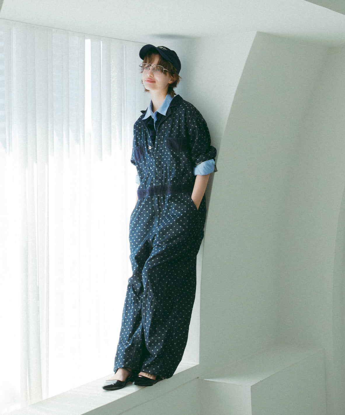 Polca Dot Denim Work Overalls