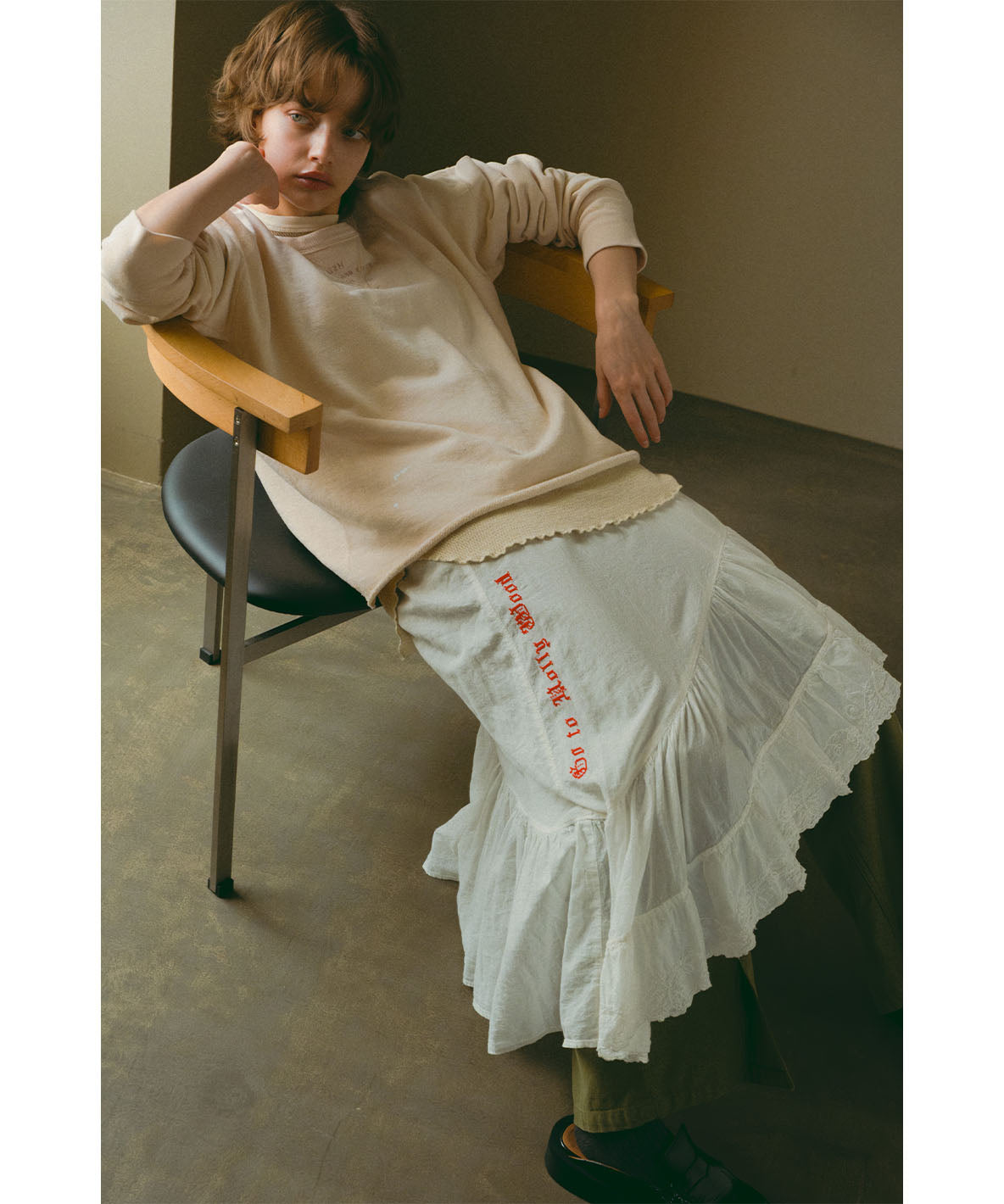 Loan Cutwork Wrapped Skirt