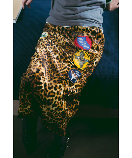 Leopard Velore Skirt