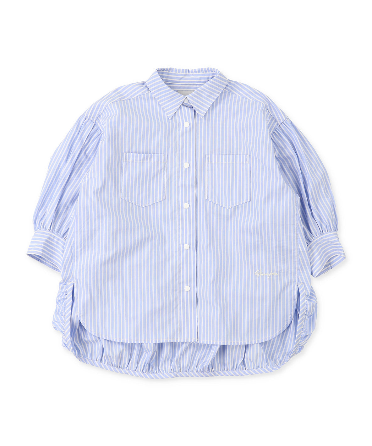 Typewriter Cloth Long Ballooned Shirt