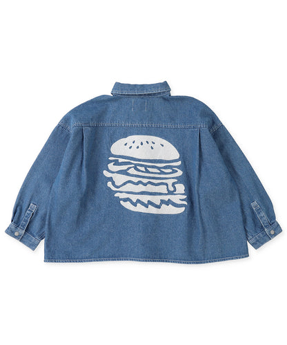 8oz Denim HAMBURGER Big Shirt