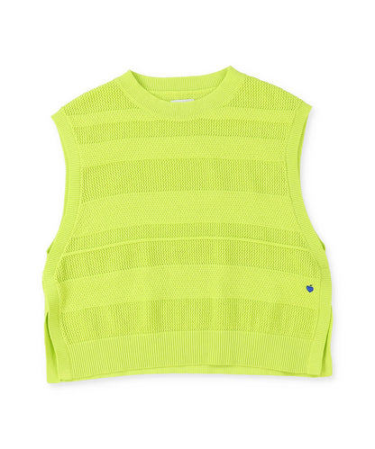Striped Side-open Knit Vest