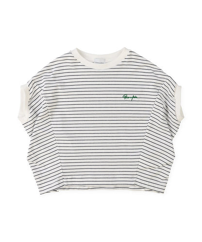Striped and Tent-sleeve Tee