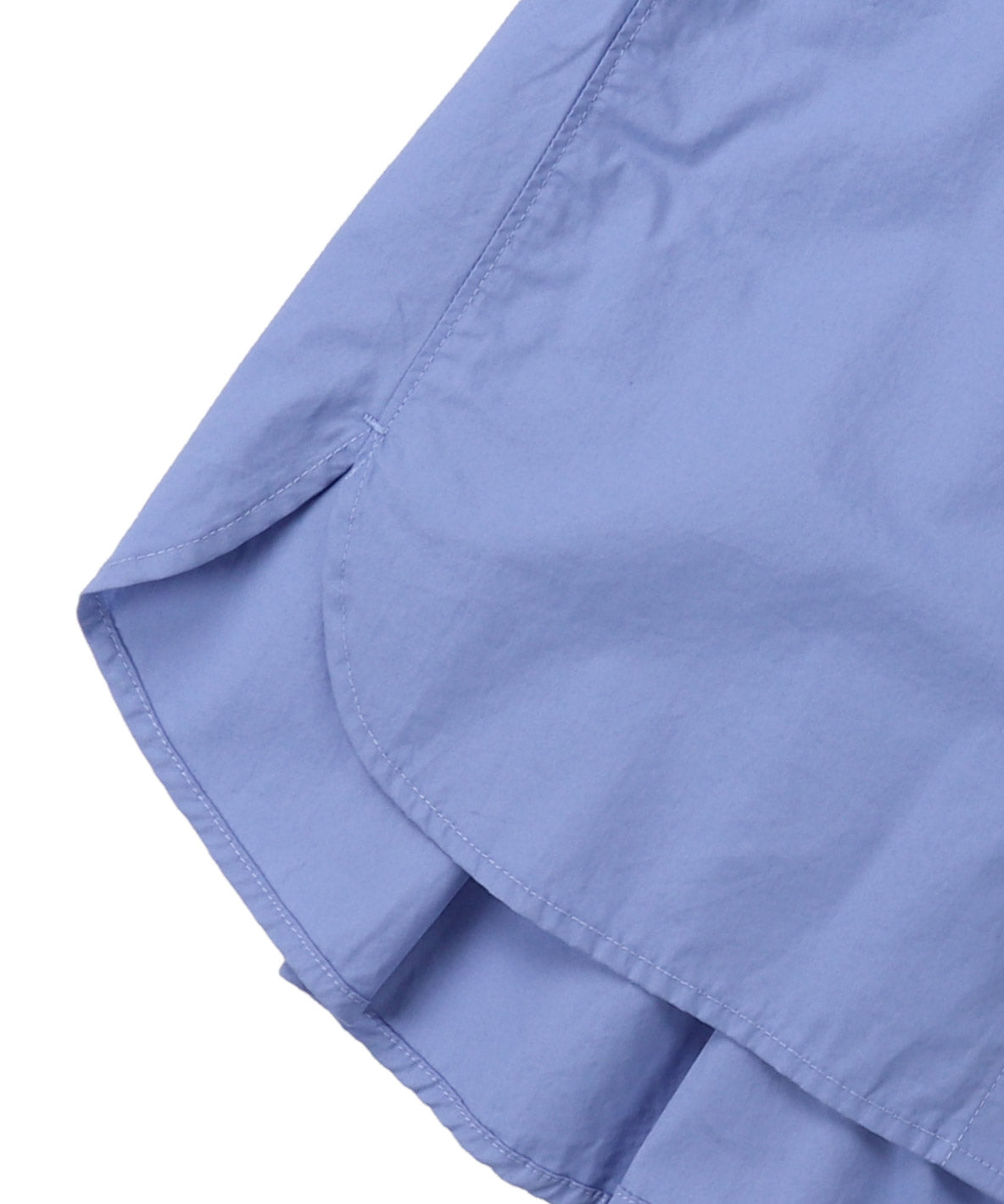 Broadcloth Gathered-sleeve Long Shirt