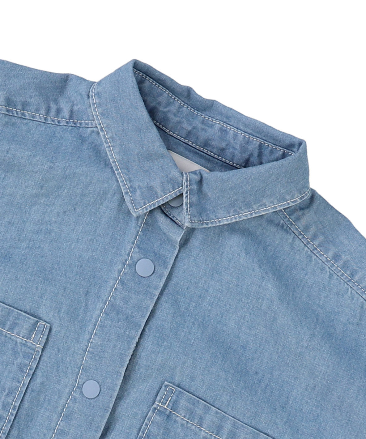 Denim Balloon Silhouette Shirt