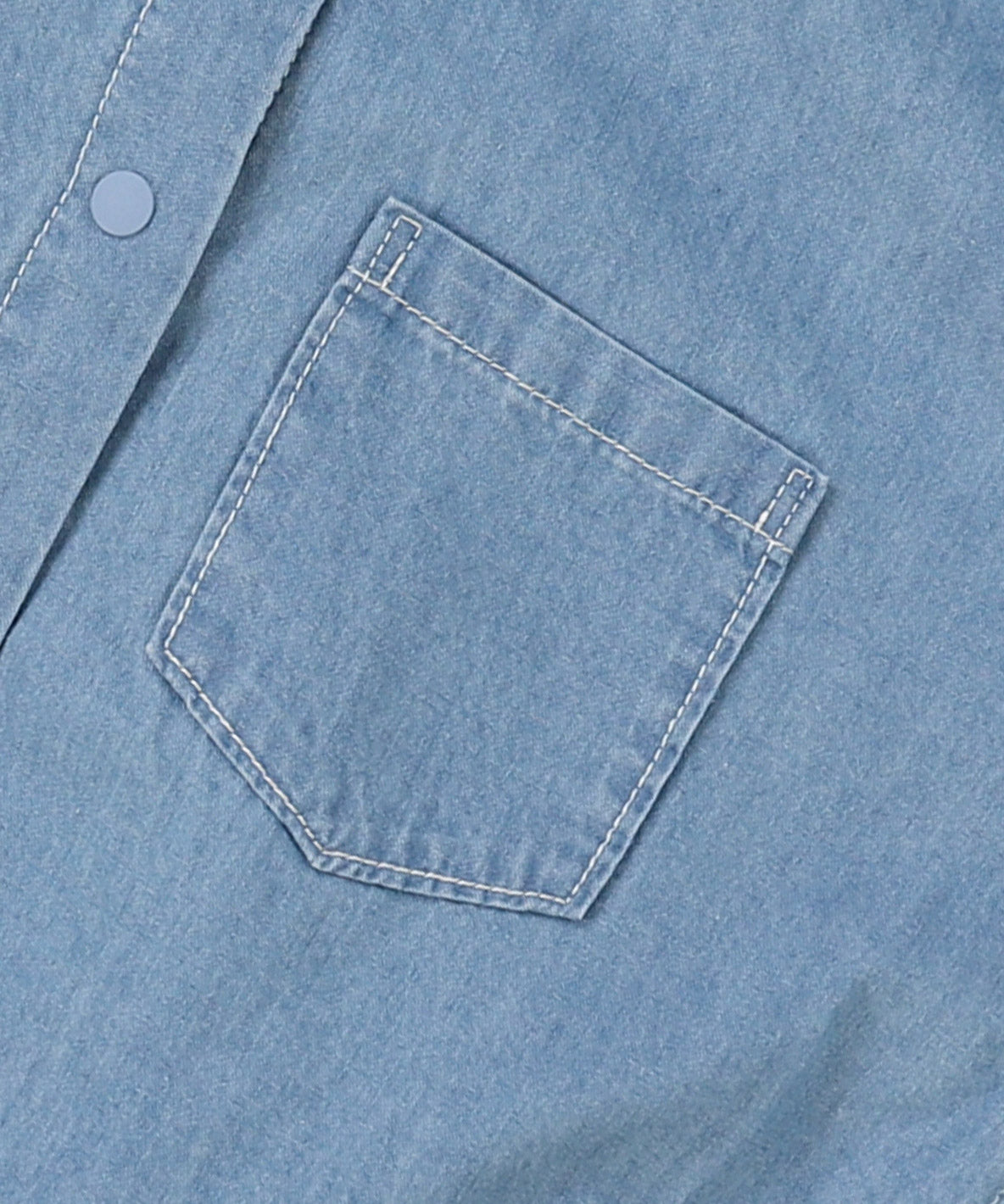 Denim Balloon Silhouette Shirt