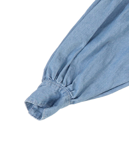 Denim Balloon Silhouette Shirt