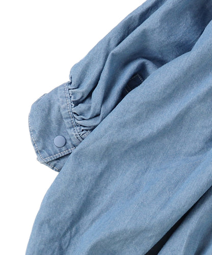 Denim Balloon Silhouette Shirt