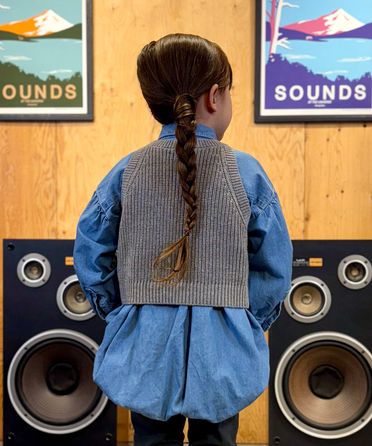 Denim Balloon Silhouette Shirt