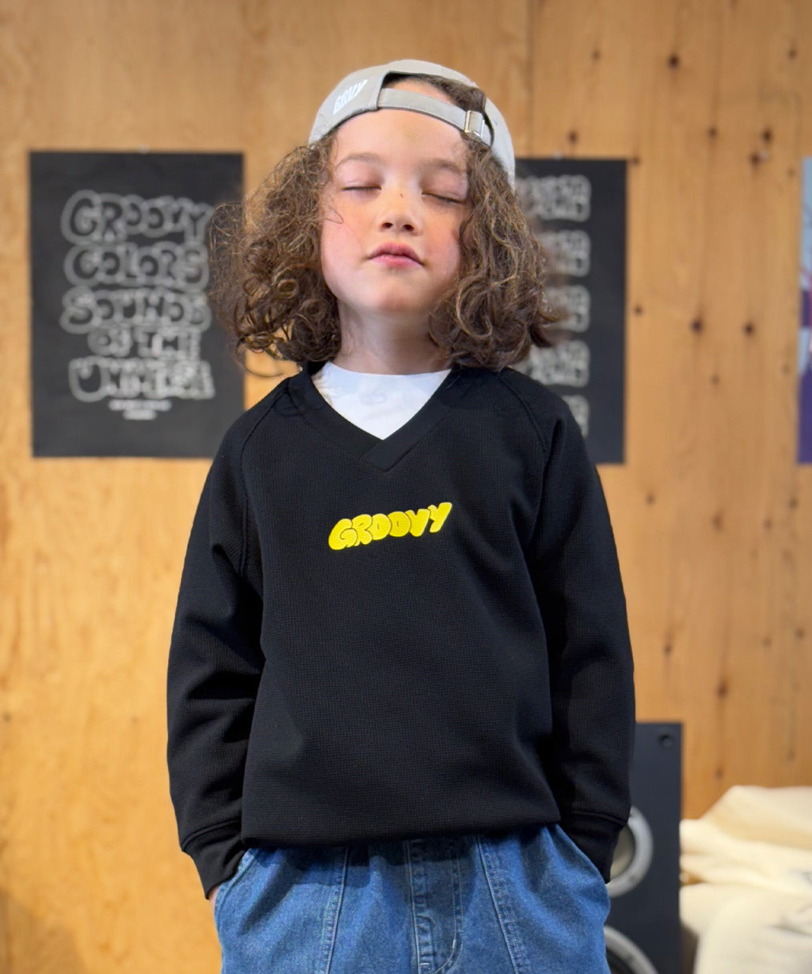 PTT Waffle V-neck Pullover