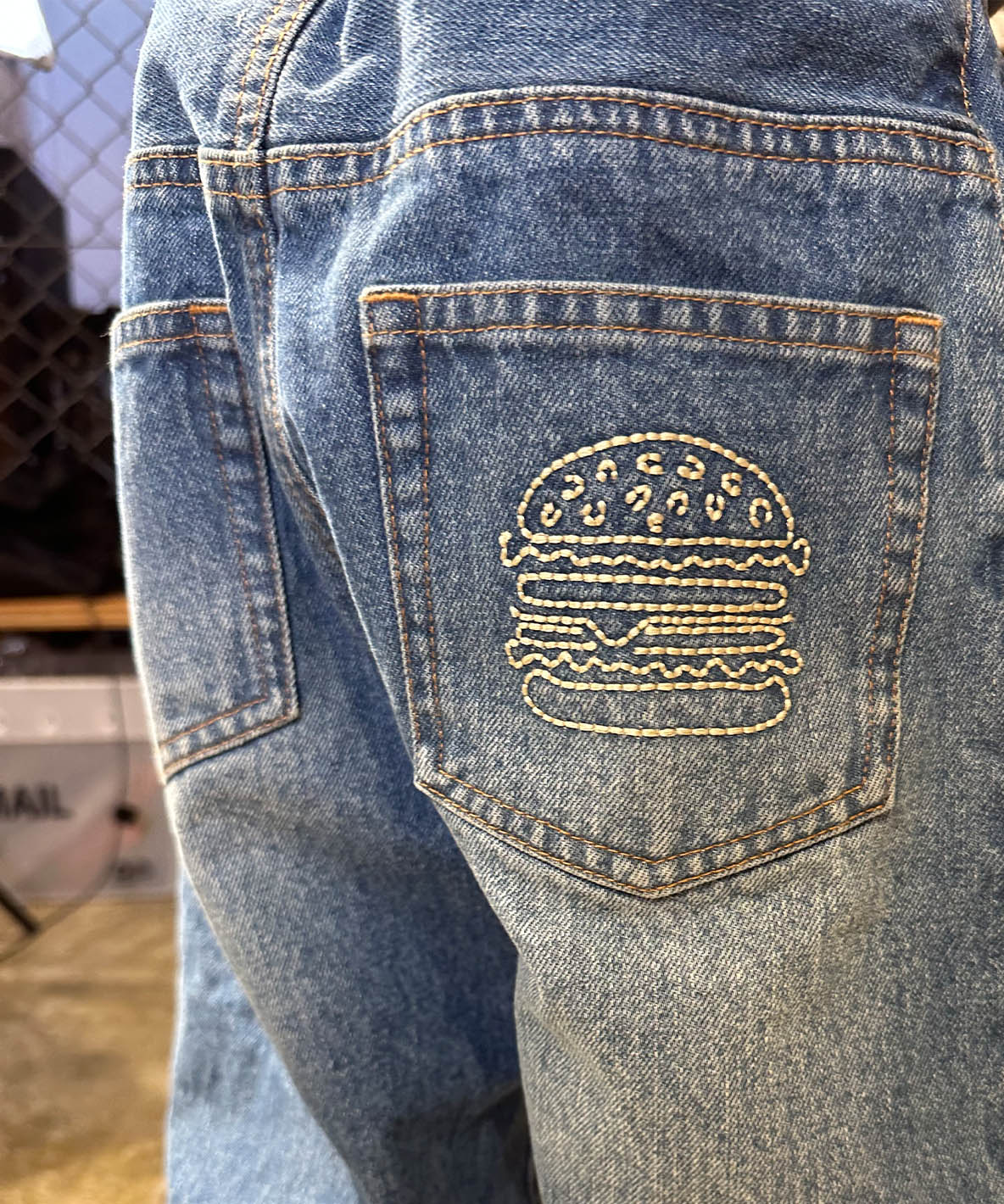Uneven Denim HAMBURGER Pants