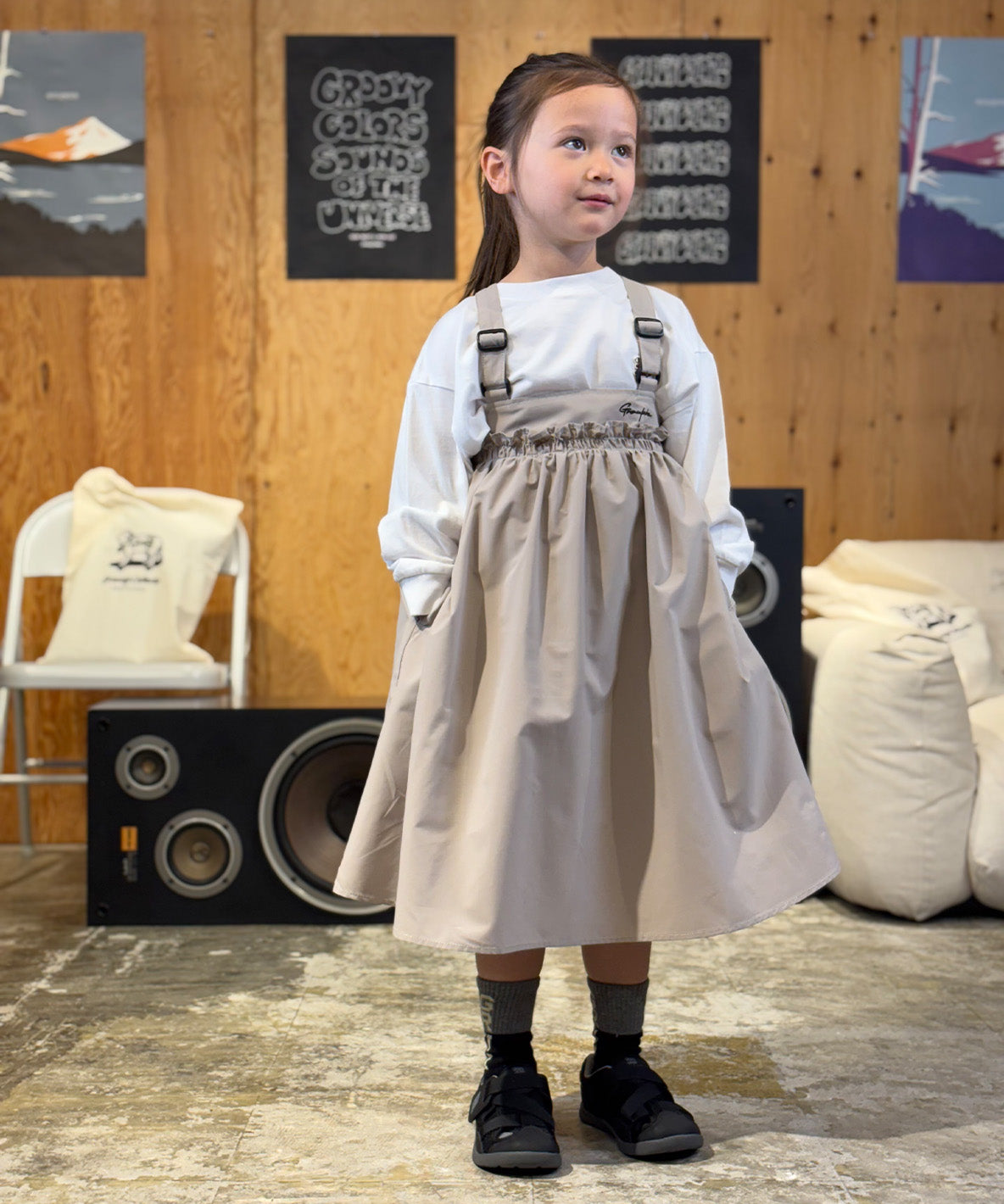 Water-repellent Salopette Skirt