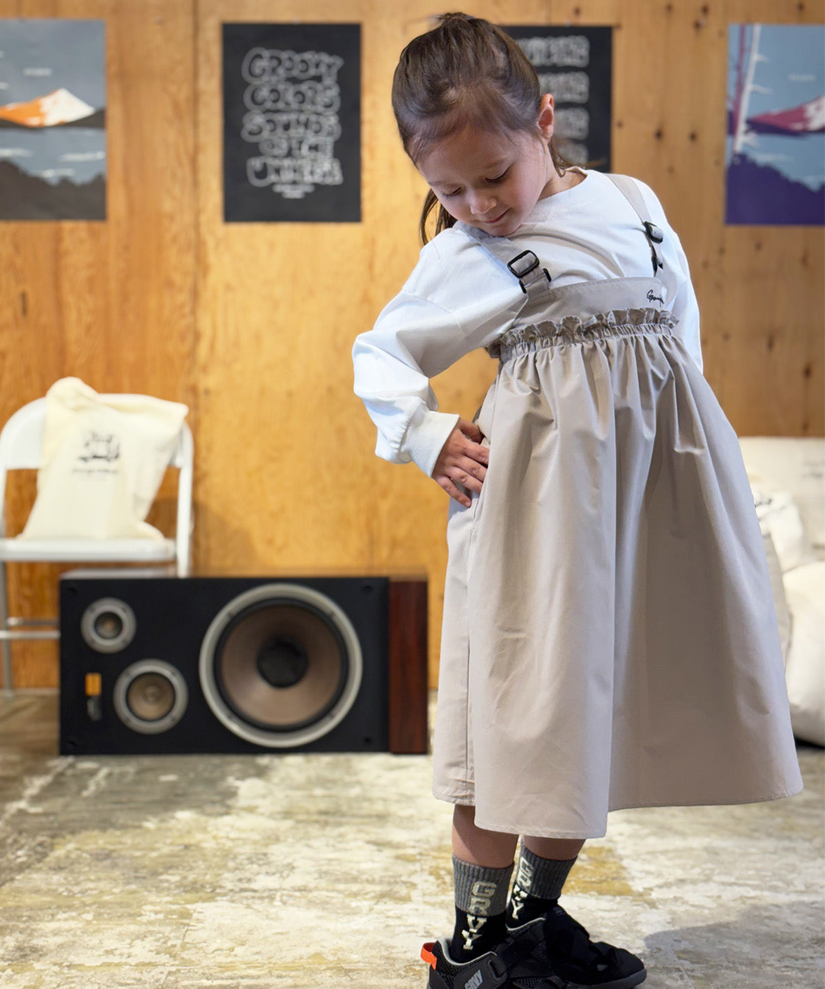 Water-repellent Salopette Skirt