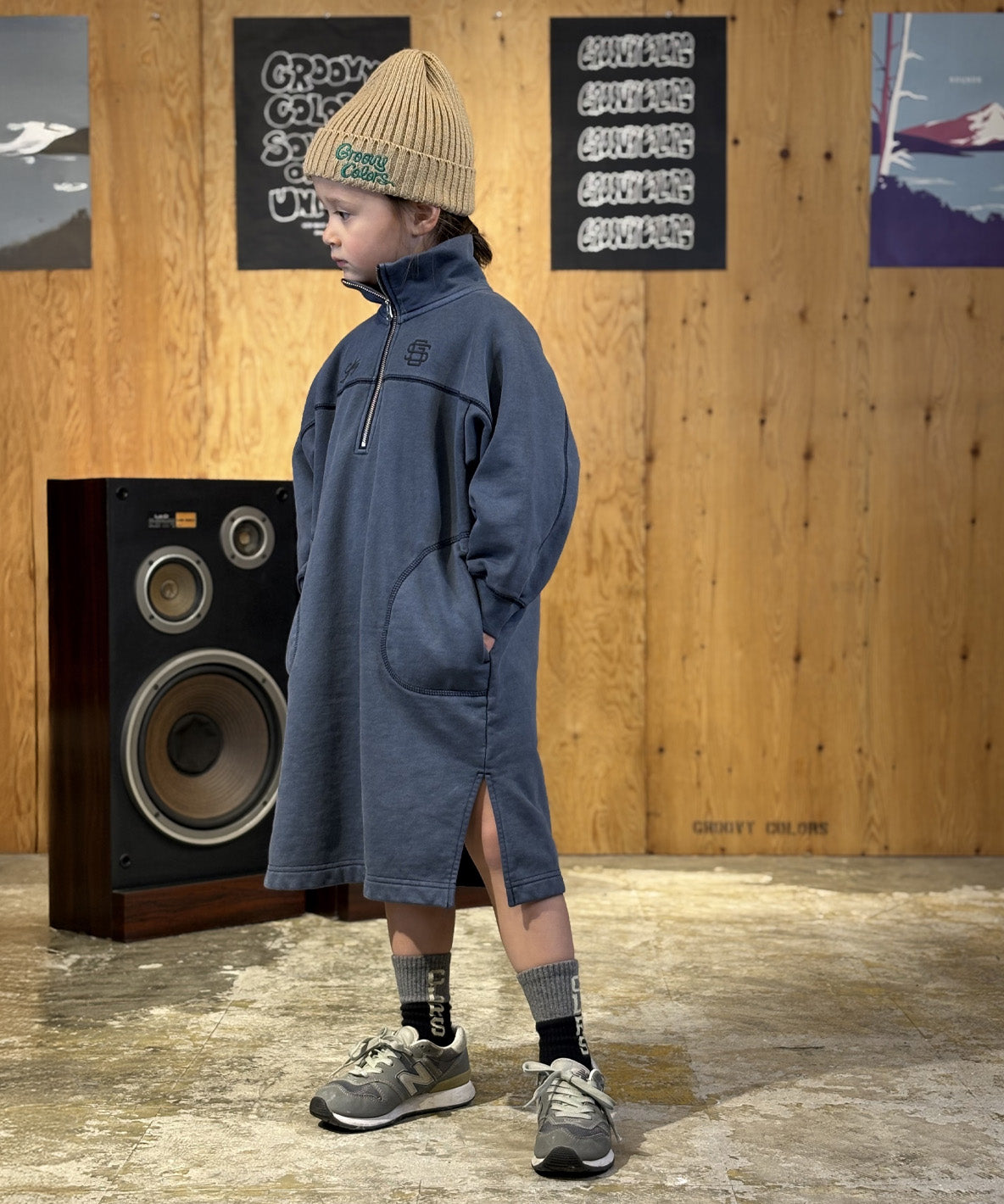 OVERDYE Half Zip Dress