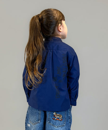 Broadcloth Band Collar Shirt