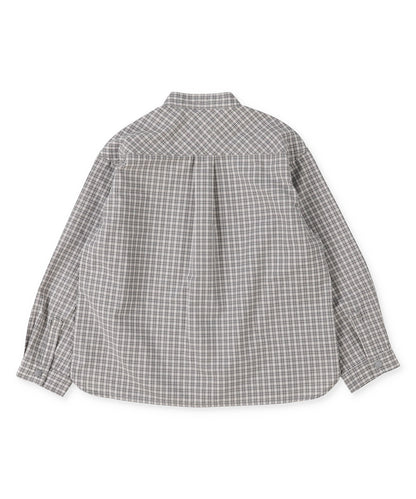 Mini Plaid BUDDY Band Collar Shirt