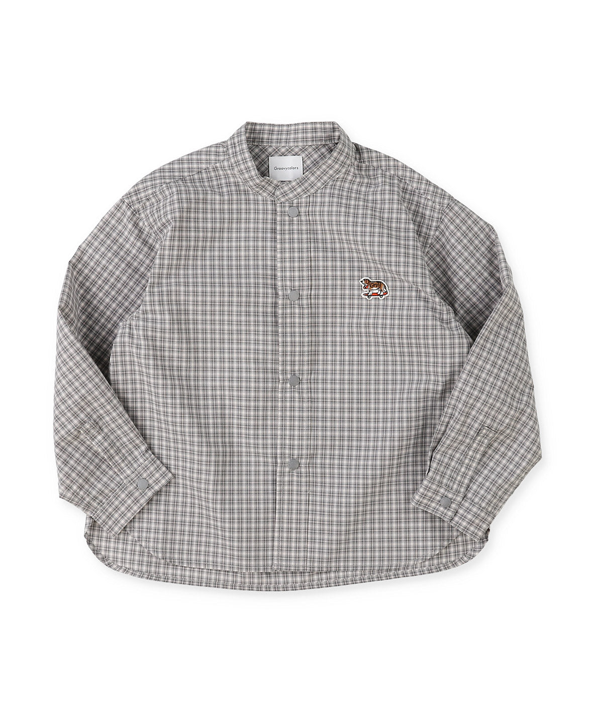 Mini Plaid BUDDY Band Collar Shirt