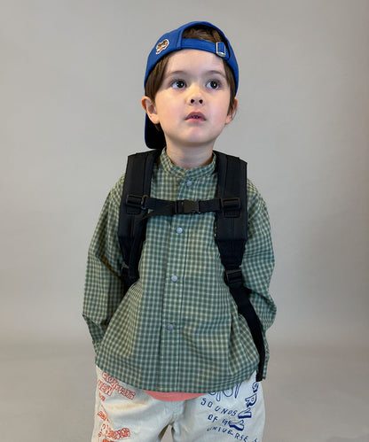 Mini Plaid BUDDY Band Collar Shirt
