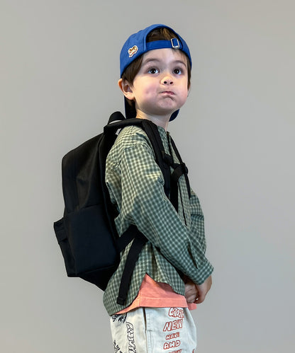 Mini Plaid BUDDY Band Collar Shirt