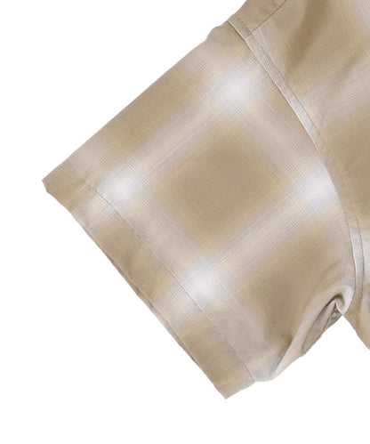 Ombrecheck Band Collar Shirt