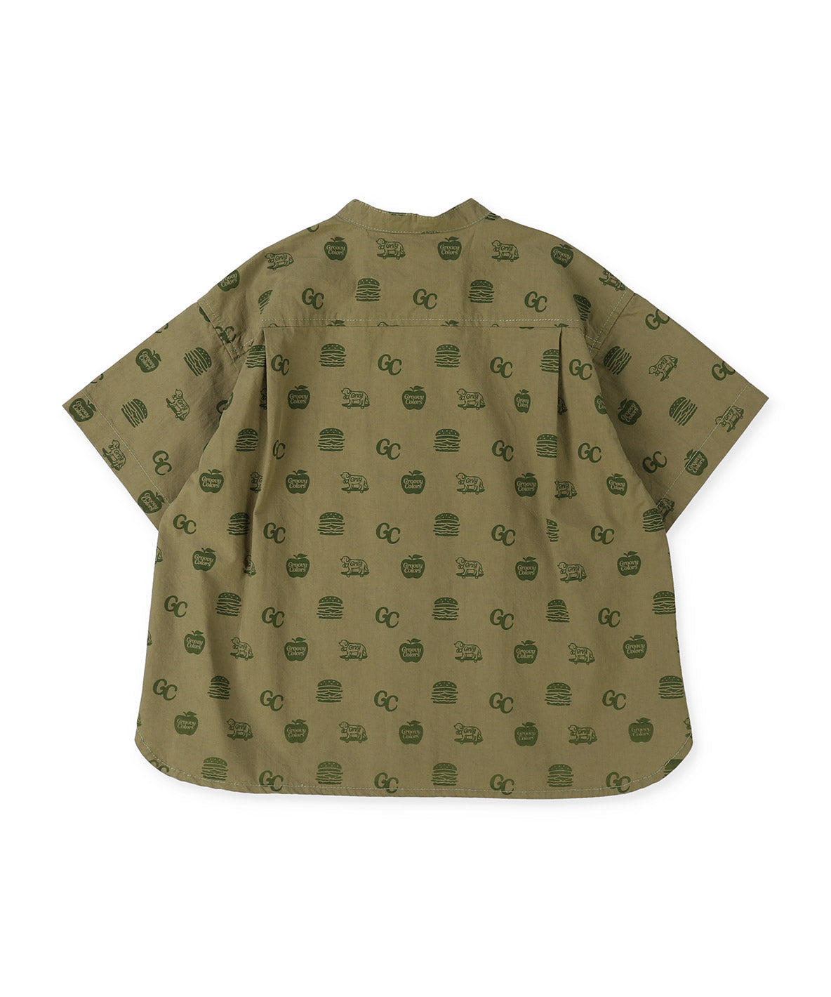 GC Patterned Band Collar Shirt