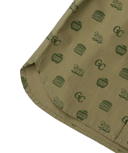 GC Patterned Band Collar Shirt