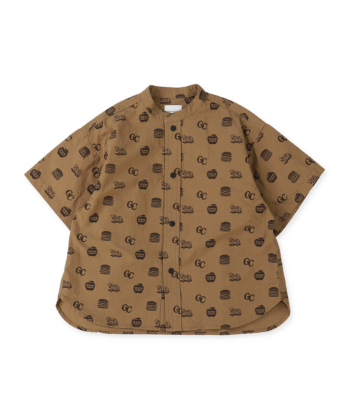 GC Patterned Band Collar Shirt