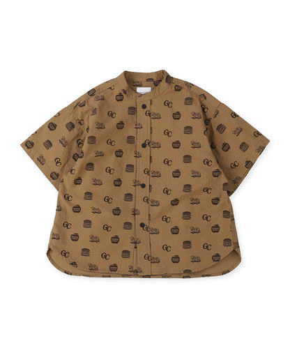 GC Patterned Band Collar Shirt